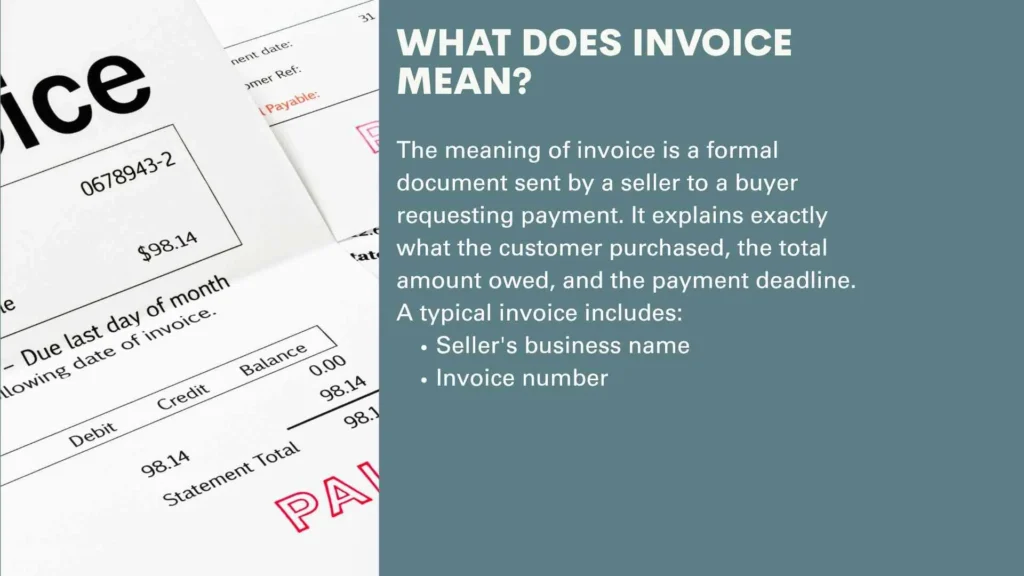What Does Invoice Mean?