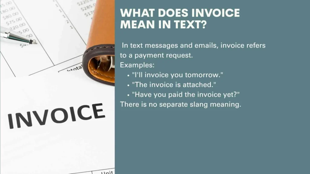 What Does Invoice Mean in Text?