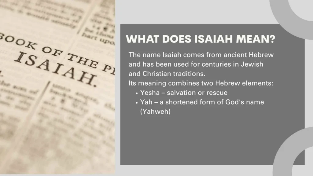 What Does Isaiah Mean?