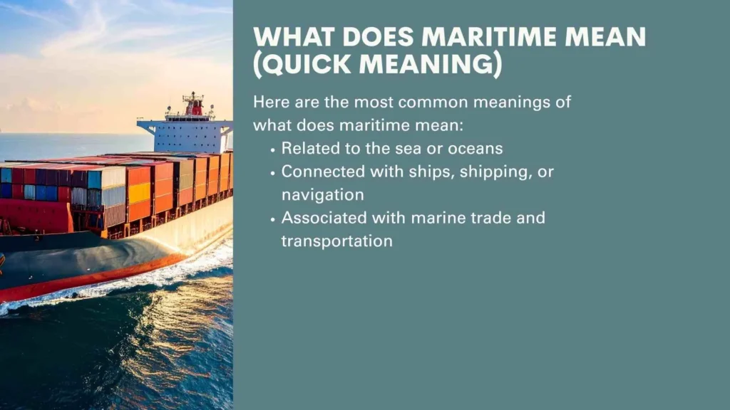 What Does Maritime Mean (Quick Meaning)