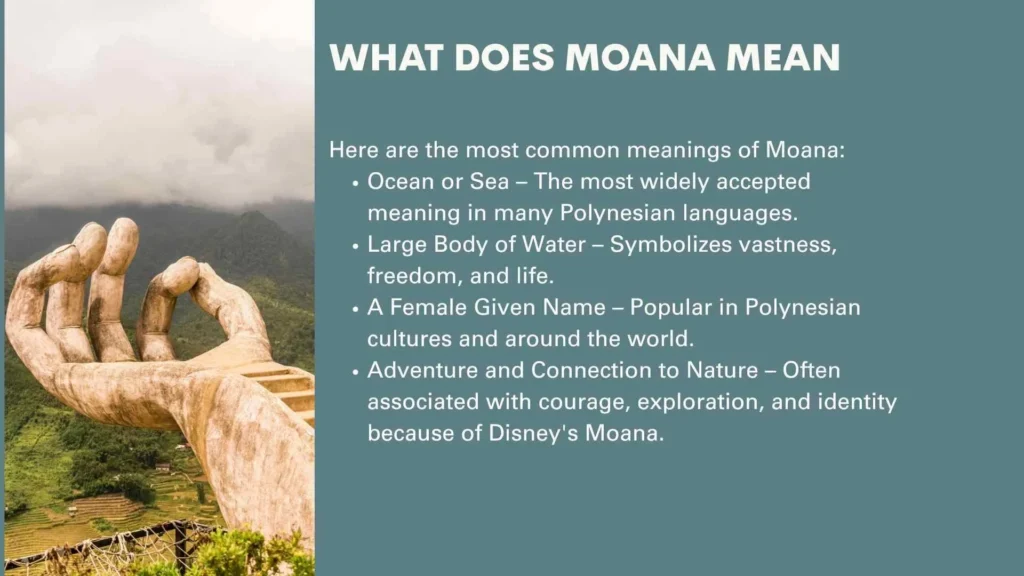 What Does Moana Mean