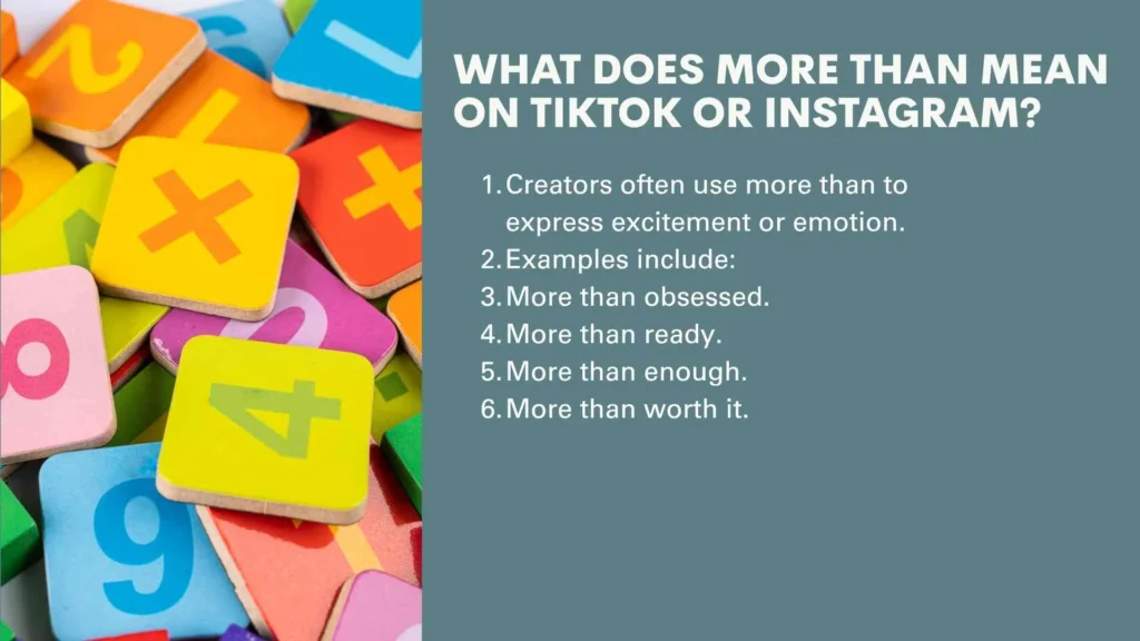 What Does More Than Mean on TikTok or Instagram?