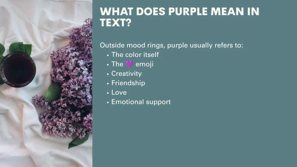 What Does Purple Mean in Text?