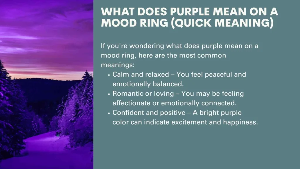What Does Purple Mean on a Mood Ring (Quick Meaning)