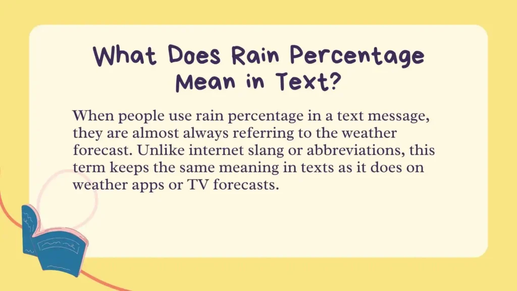 What Does Rain Percentage Mean in Text?