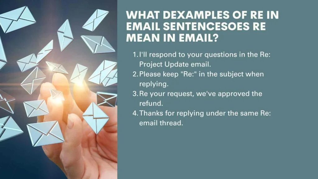 Examples of Re in Email Sentences