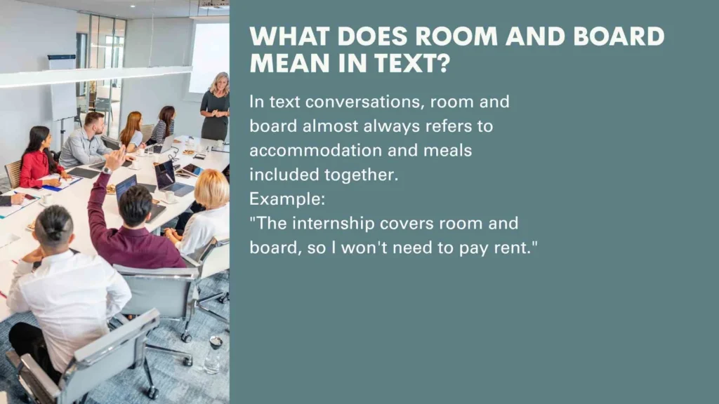 What Does Room and Board Mean in Text?
