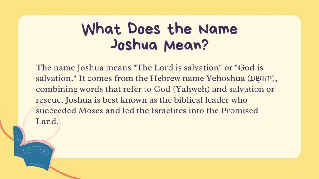 What Does the Name Joshua Mean?