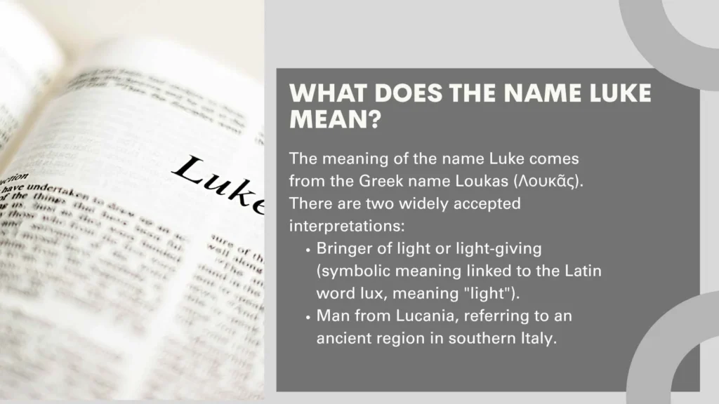 What Does the Name Luke Mean?