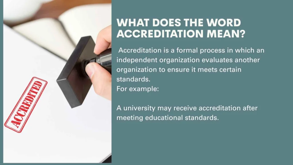 What Does the Word Accreditation Mean?