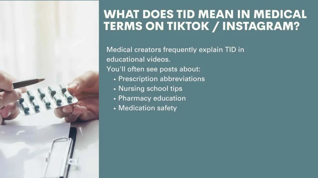 What Does TID Mean in Medical Terms on TikTok / Instagram?