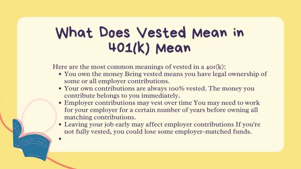 what does vested mean in 401k