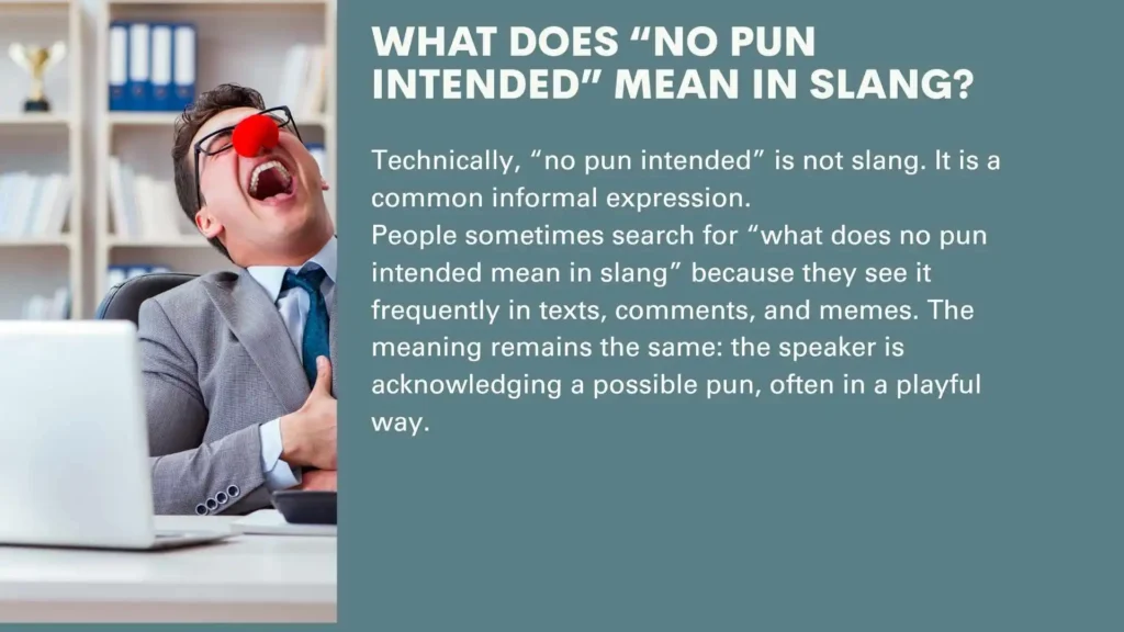 What Does “No Pun Intended” Mean in Slang?