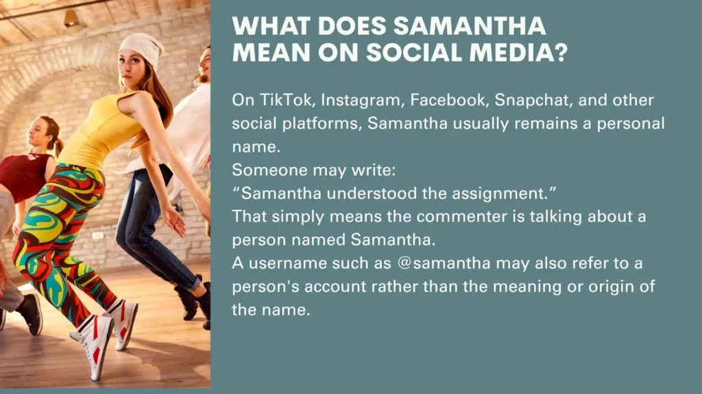 What Does Samantha Mean on Social Media?