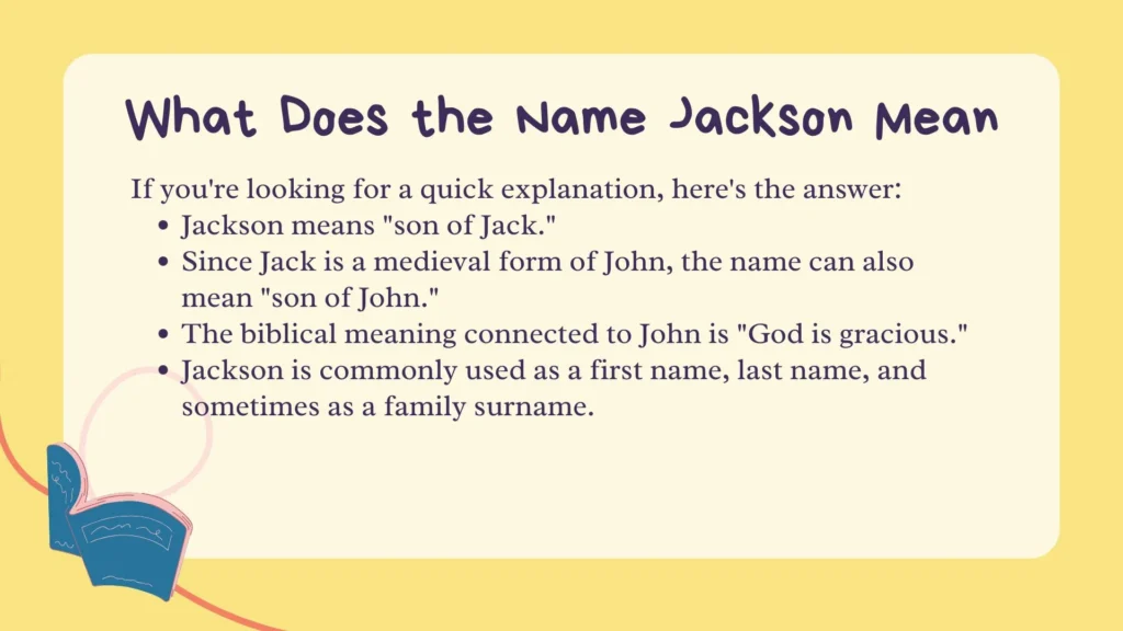 What Does the Name Jackson Mean